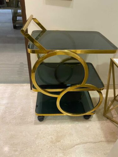 Rare Objects Modern 3-Tier Full Ring Home Serving Trolley photo review