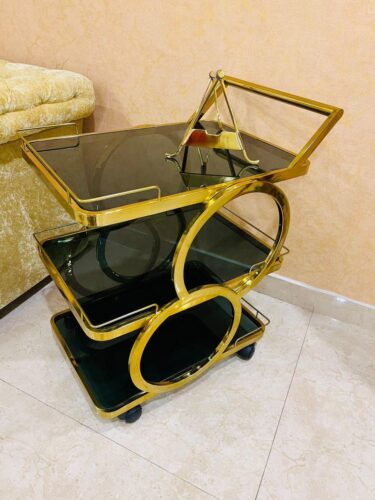 Rare Objects Modern 3-Tier Full Ring Home Serving Trolley photo review